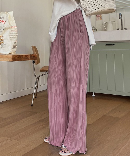 fd style（エフディ スタイル）の「ピアノプリーツバンディングパンツ（その他パンツ・レディース・LT.Blue/PINK/Black/Beige・FREE）」の4枚目の写真