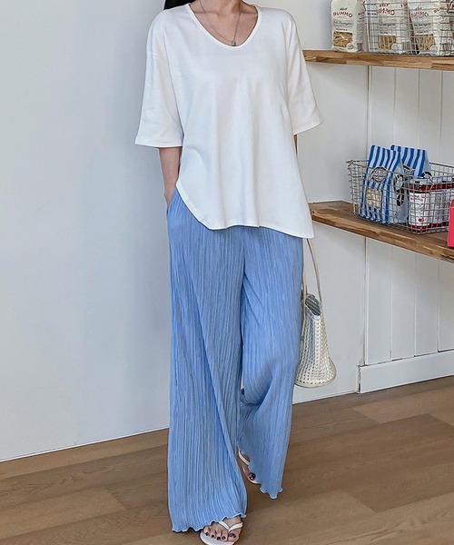 fd style（エフディ スタイル）の「ピアノプリーツバンディングパンツ（その他パンツ・レディース・LT.Blue/PINK/Black/Beige・FREE）」の17枚目の写真