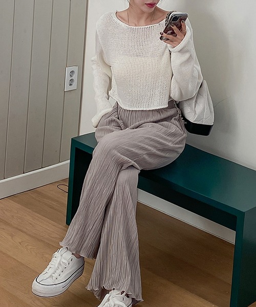 fd style（エフディ スタイル）の「ピアノプリーツバンディングパンツ（その他パンツ・レディース・LT.Blue/PINK/Black/Beige・FREE）」の18枚目の写真