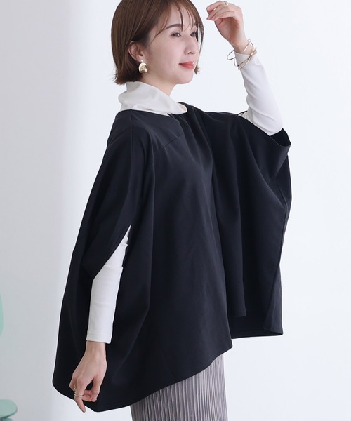ElegChic(エレグシック)の「裏毛リラックスプルオーバー(Tシャツ/カットソー・レディース・ライトベージュ/ブラック/杢グレー・M/XL/4L)」の12枚目の写真