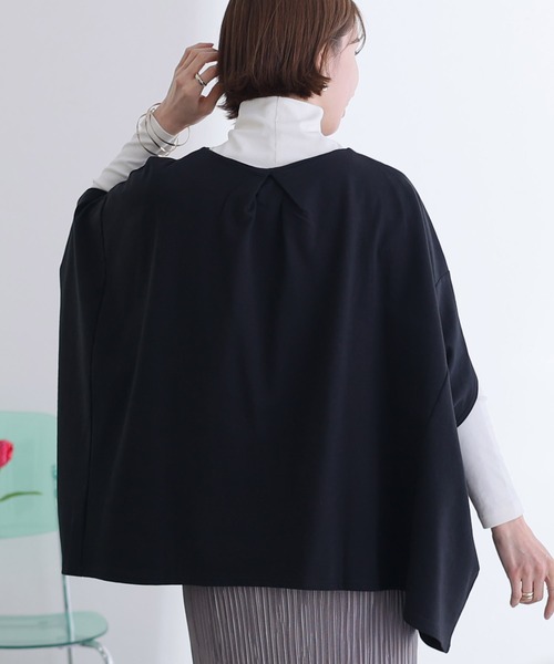 ElegChic(エレグシック)の「裏毛リラックスプルオーバー(Tシャツ/カットソー・レディース・ライトベージュ/ブラック/杢グレー・M/XL/4L)」の9枚目の写真