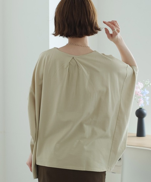 ElegChic(エレグシック)の「裏毛リラックスプルオーバー(Tシャツ/カットソー・レディース・ライトベージュ/ブラック/杢グレー・M/XL/4L)」の19枚目の写真