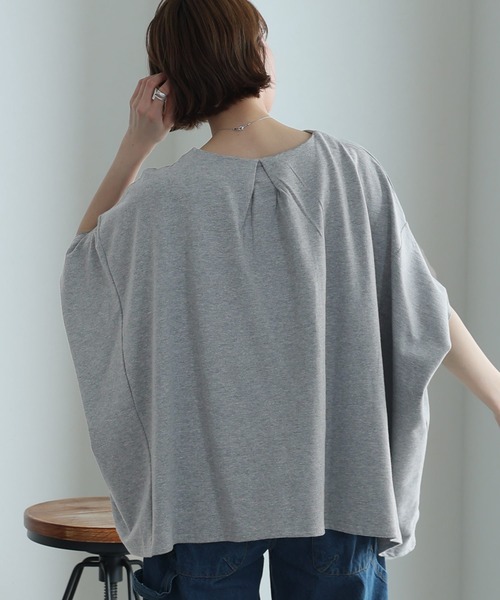 ElegChic(エレグシック)の「裏毛リラックスプルオーバー(Tシャツ/カットソー・レディース・ライトベージュ/ブラック/杢グレー・M/XL/4L)」の10枚目の写真