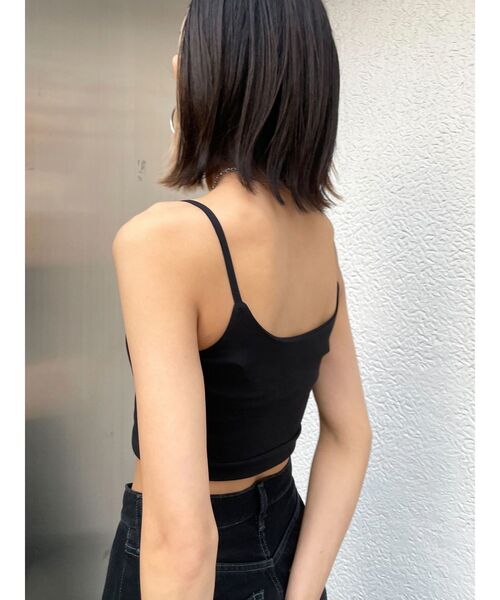 EMODA（エモダ）の「クロップドフィットキャミソール（キャミソール・レディース・ホワイト/ブラック・FREE）」の7枚目の写真