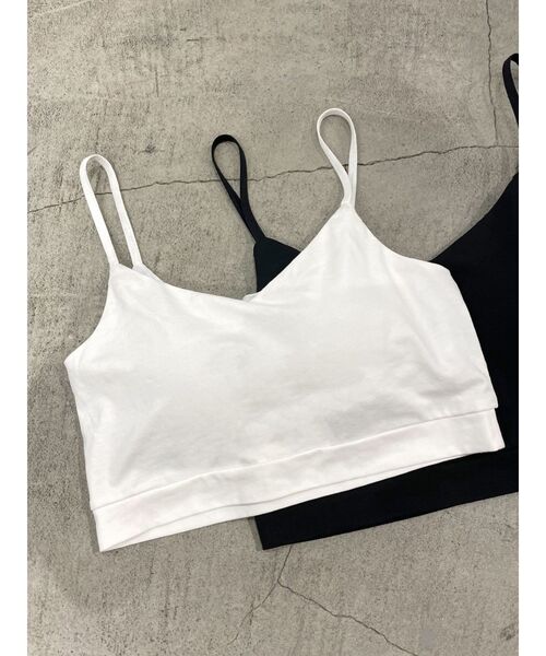 EMODA（エモダ）の「クロップドフィットキャミソール（キャミソール・レディース・ホワイト/ブラック・FREE）」の10枚目の写真