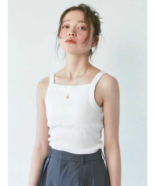 Ungrid（アングリッド）の「パット付きアメスリタンクトップ（タンクトップ・レディース・ブラック/オフホワイト/ブルー/オレンジ・FREE）」の11枚目の写真