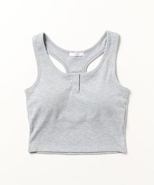 atmos pink(アトモスピンク)の「atmos pink ベーシックリブタンク(タンクトップ・レディース・ブラック/ホワイト/グレー・M/S)」の3枚目の写真