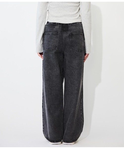 ANLIBERTY ANAP（アンリバティアナップ）の「センターホックデニムワイドパンツ（デニムパンツ・レディース・ブラック/ブルー・M/S）」の12枚目の写真