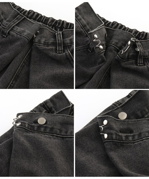 ANLIBERTY ANAP（アンリバティアナップ）の「センターホックデニムワイドパンツ（デニムパンツ・レディース・ブラック/ブルー・M/S）」の17枚目の写真