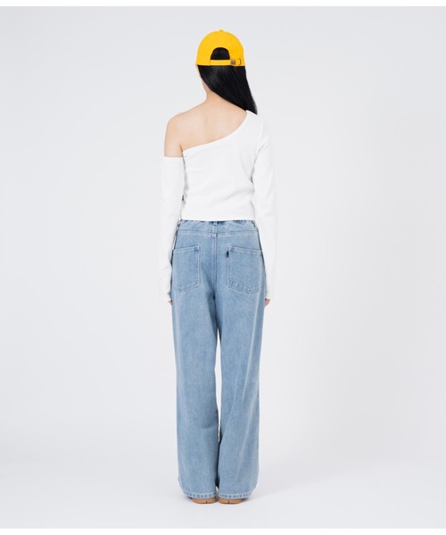ANLIBERTY ANAP（アンリバティアナップ）の「センターホックデニムワイドパンツ（デニムパンツ・レディース・ブラック/ブルー・M/S）」の5枚目の写真