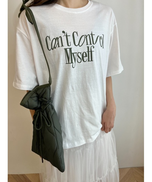 WC(ダブル シー)の「メッセージロゴビッグTシャツ(Tシャツ/カットソー・レディース・ライトベージュ/ブラック系その他/ホワイト・FREE)」の5枚目の写真