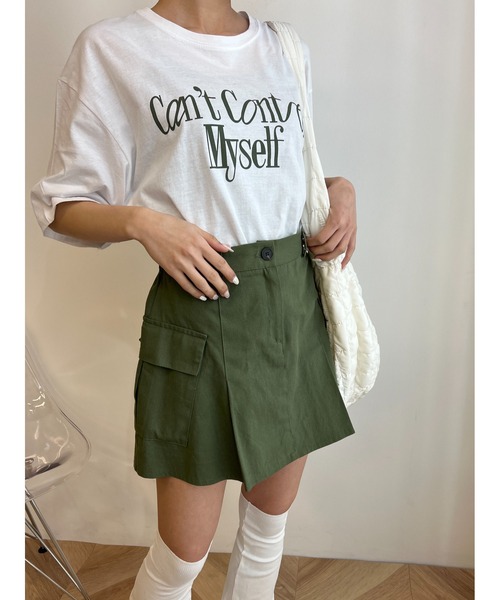 WC(ダブル シー)の「メッセージロゴビッグTシャツ(Tシャツ/カットソー・レディース・ライトベージュ/ブラック系その他/ホワイト・FREE)」の8枚目の写真