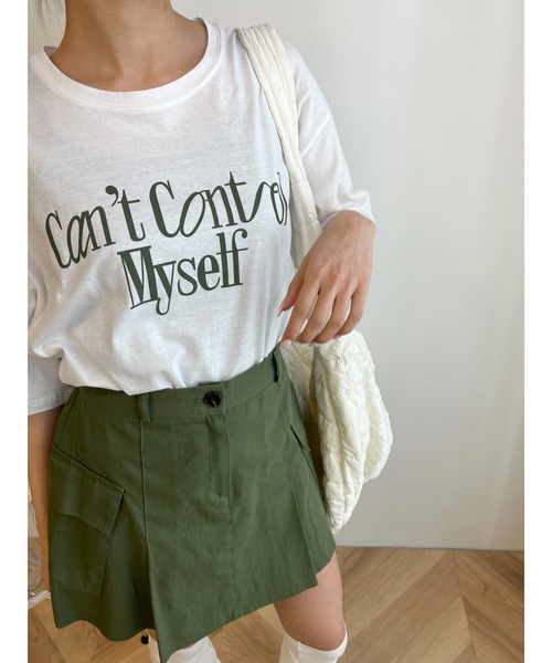 WC(ダブル シー)の「メッセージロゴビッグTシャツ(Tシャツ/カットソー・レディース・ライトベージュ/ブラック系その他/ホワイト・FREE)」の9枚目の写真