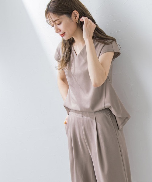 Pierrot（ピエロ）の「ペアスキンフレンチオールインワン（サロペット/オーバーオール・レディース・ブラック/ネイビー/ベージュ系・M/L/PM）」の10枚目の写真