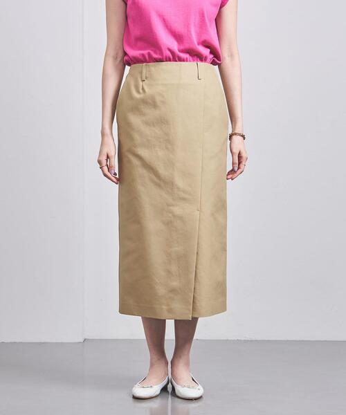 UNITED ARROWS(ユナイテッドアローズ)の「ダブルベント タック タイトスカート(スカート・レディース・ライラック/ベージュ/ネイビー・34/36/38)」の4枚目の写真
