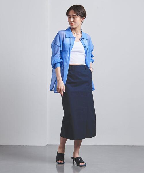 UNITED ARROWS(ユナイテッドアローズ)の「ダブルベント タック タイトスカート(スカート・レディース・ライラック/ベージュ/ネイビー・34/36/38)」の11枚目の写真