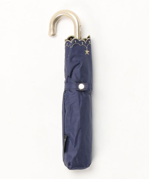 SMILE ORCHID(スマイルオーキッド)の「手開き式UVスパークルスカイ折Parasol折傘50cm(折りたたみ傘・レディース・ネイビー/オフホワイト/ブラック・FREE)」の5枚目の写真