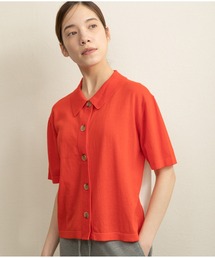 Liyoca（リヨカ）の「【Liyoca】強撚コットン14G天竺バイカラーシャツ -手洗い可-（ニット/セーター）」