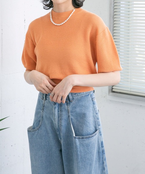 KBF(ケイビーエフ)の「illi コンパクトリブニット(ニット/セーター・レディース・ブラック/グリーン/オレンジ/ベージュ・ONE)」の21枚目の写真