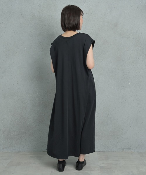 Arinomama（アリノママ）の「Arinomama スムースシルケット肩タックワンピース（ワンピース・レディース・ブルー/ブラック/グリーン・FREE）」の16枚目の写真