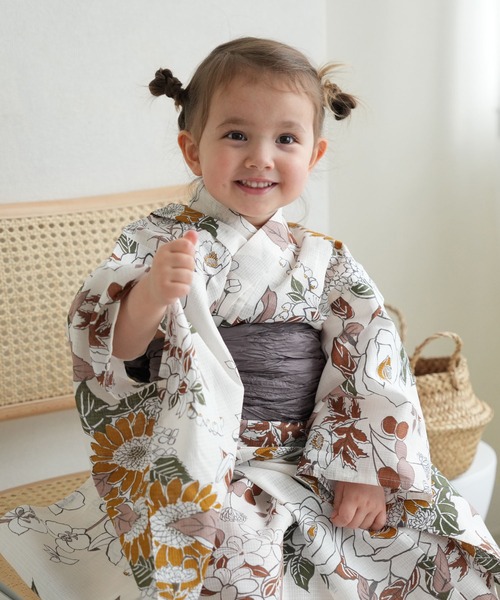 utatane（ウタタネ）の「キッズ浴衣3点セット utatane