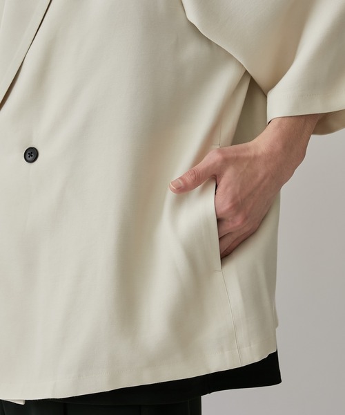 Lui's(ルイス)の「5分袖ダブルジャケット(テーラードジャケット・メンズ・チャコールグレー/ブラック/ホワイト系その他・M/S)」の15枚目の写真