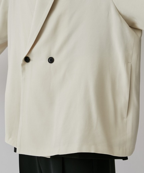 Lui's(ルイス)の「5分袖ダブルジャケット(テーラードジャケット・メンズ・チャコールグレー/ブラック/ホワイト系その他・M/S)」の16枚目の写真
