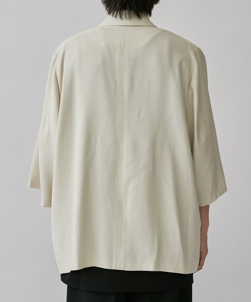 Lui's(ルイス)の「5分袖ダブルジャケット(テーラードジャケット・メンズ・チャコールグレー/ブラック/ホワイト系その他・M/S)」の11枚目の写真