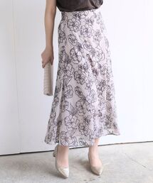 楊柳刺繍フレアースカート