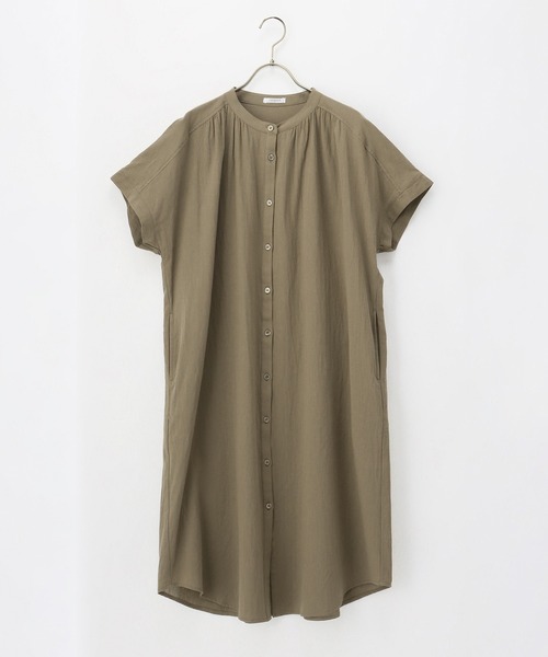 Honeys（ハニーズ）の「マオカラーワンピース（シャツワンピース・レディース・ブルー/モカ/カーキ/ブラック・LL/M/L）」の21枚目の写真