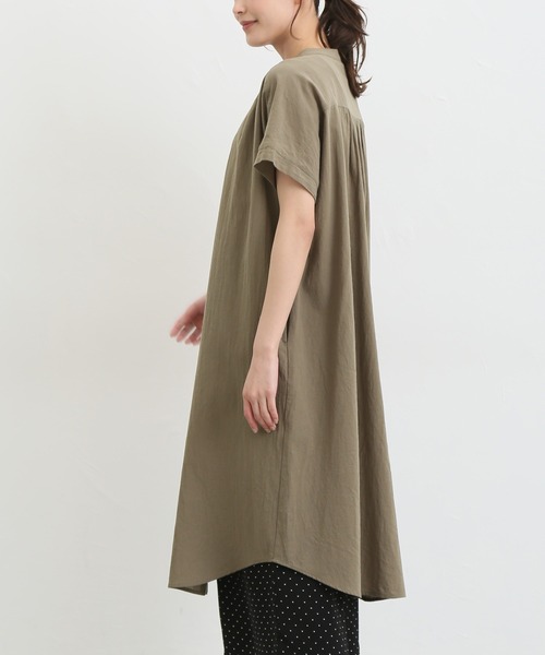 Honeys（ハニーズ）の「マオカラーワンピース（シャツワンピース・レディース・ブルー/モカ/カーキ/ブラック・LL/M/L）」の12枚目の写真