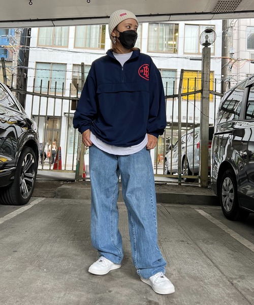 撥水ハーフジップジャケット