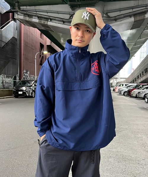 撥水ハーフジップジャケット