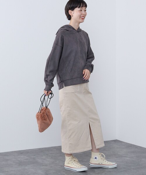 BEAMS HEART（ビームスハート）の「BEAMS HEART / 細コーデュロイ タイトロングスカート（スカート・レディース・パープル系その他5/ホワイト系その他5/ブラック・SMALL/MEDIUM）」の5枚目の写真