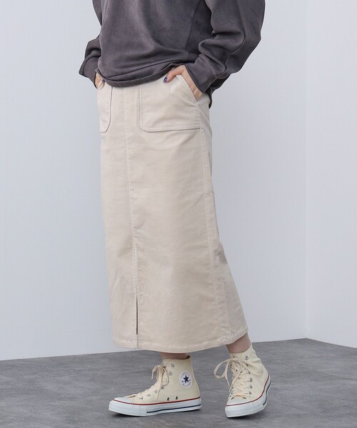 BEAMS HEART（ビームスハート）の「BEAMS HEART / 細コーデュロイ タイトロングスカート（スカート・レディース・パープル系その他5/ホワイト系その他5/ブラック・SMALL/MEDIUM）」の6枚目の写真