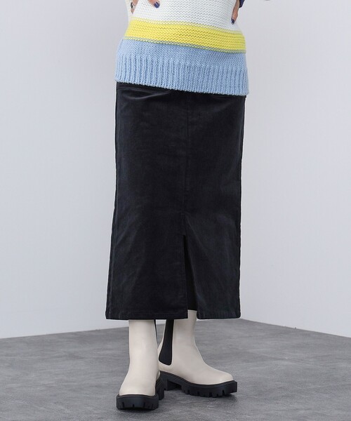 BEAMS HEART（ビームスハート）の「BEAMS HEART / 細コーデュロイ タイトロングスカート（スカート・レディース・パープル系その他5/ホワイト系その他5/ブラック・SMALL/MEDIUM）」の11枚目の写真