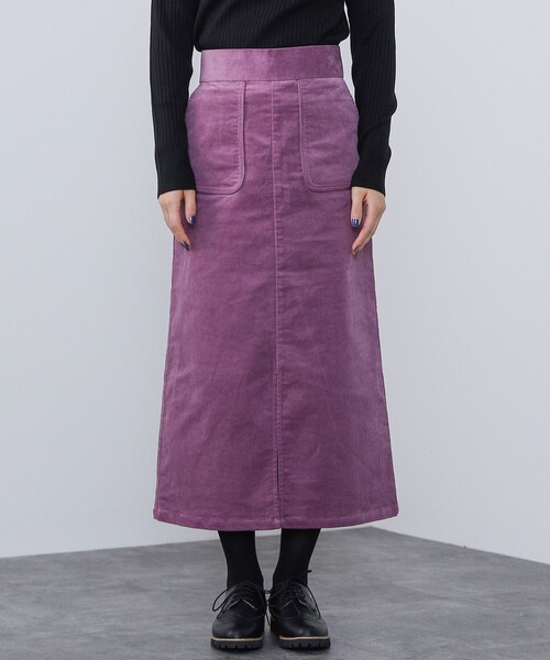 BEAMS HEART（ビームスハート）の「BEAMS HEART / 細コーデュロイ タイトロングスカート（スカート・レディース・パープル系その他5/ホワイト系その他5/ブラック・SMALL/MEDIUM）」の16枚目の写真