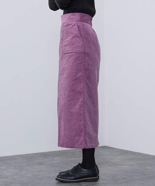 BEAMS HEART（ビームスハート）の「BEAMS HEART / 細コーデュロイ タイトロングスカート（スカート・レディース・パープル系その他5/ホワイト系その他5/ブラック・SMALL/MEDIUM）」の17枚目の写真
