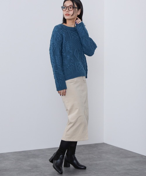 BEAMS HEART（ビームスハート）の「BEAMS HEART / 細コーデュロイ タイトロングスカート（スカート・レディース・パープル系その他5/ホワイト系その他5/ブラック・SMALL/MEDIUM）」の22枚目の写真