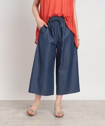 SHOO・LA・RUE | 楽してすっきり！柔らかデニム イージーワイドパンツ(その他パンツ)