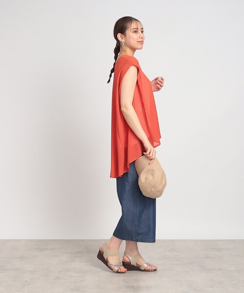 SHOO・LA・RUE（シューラルー）の「◆楽してすっきり！柔らかデニム イージーワイドパンツ（その他パンツ・レディース・ブルー/ダークネイビー・02/03）」の9枚目の写真