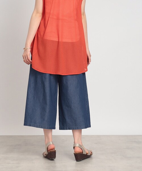 SHOO・LA・RUE（シューラルー）の「◆楽してすっきり！柔らかデニム イージーワイドパンツ（その他パンツ・レディース・ブルー/ダークネイビー・02/03）」の13枚目の写真