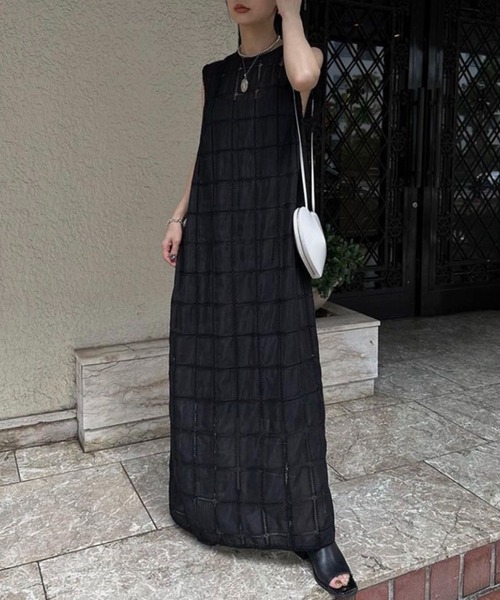Ameri（アメリ）の「MEDI PATCHWORK CLOTH DRESS（ワンピース