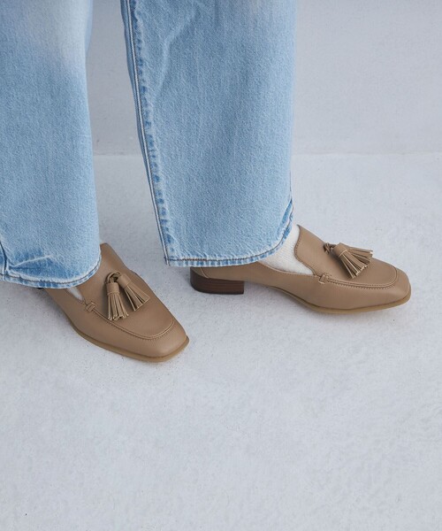 green label relaxing（グリーンレーベルリラクシング）の「スクエア タッセル ローファー（3cmヒール）（ローファー・レディース・モカ/その他1/ブラウン/ブラック/ベージュ/その他2・22.5cm/23cm/23.5cm/24cm/24.5cm/25cm）」の6枚目の写真