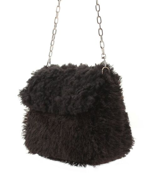 jouetie（ジュエティ）の「ファーハンドBAG（ハンドバッグ・レディース・ブラック/オフホワイト・FREE）」の4枚目の写真