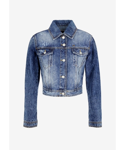 ARMANI EXCHANGE（アルマーニエクスチェンジ）の「【A|X アルマーニ エクスチェンジ】スリーブボタン　デニムジャケット（デニムジャケット・レディース・インディゴブルー・LARGE/MEDIUM/SMALL/X-SMALL）」の8枚目の写真