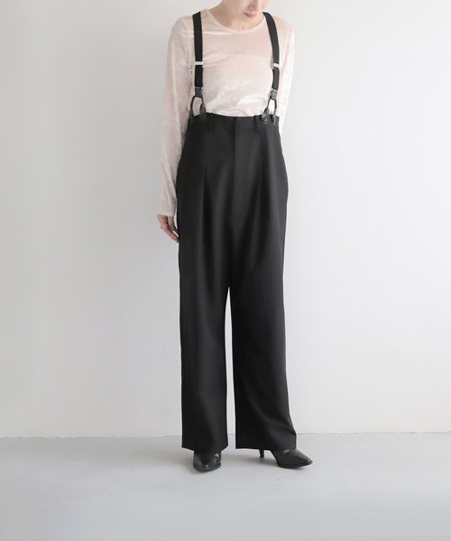 LEPSIM（レプシィム）の「【FOR I SERIES】サスペンダーパンツ　964334（その他パンツ・レディース・グレー/ブラック・FREE）」の5枚目の写真