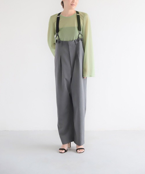 LEPSIM（レプシィム）の「【FOR I SERIES】サスペンダーパンツ　964334（その他パンツ・レディース・グレー/ブラック・FREE）」の10枚目の写真