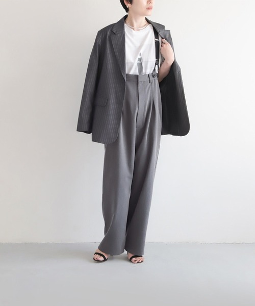 LEPSIM（レプシィム）の「【FOR I SERIES】サスペンダーパンツ　964334（その他パンツ・レディース・グレー/ブラック・FREE）」の12枚目の写真