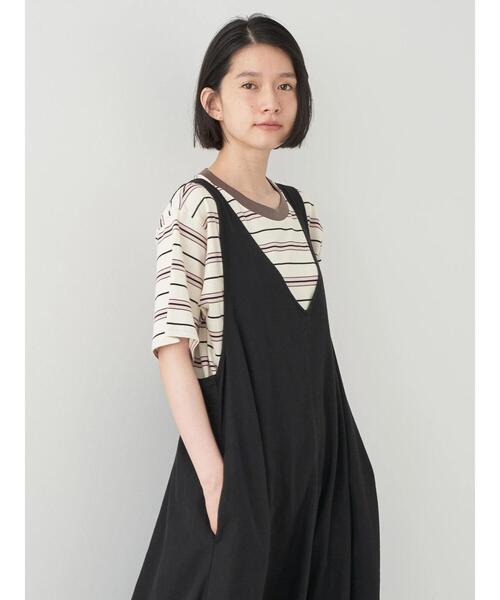 AMERICAN HOLIC(アメリカンホリック)の「半袖マルチボーダーカットプルオーバー(Tシャツ/カットソー・レディース・アイボリー/ブラウン・M/L)」の10枚目の写真
